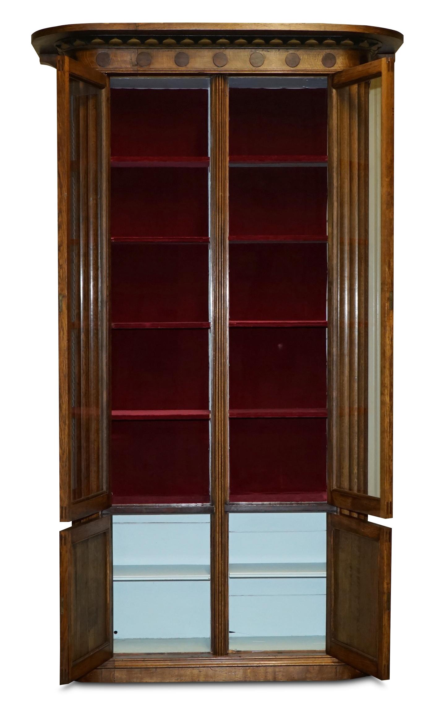 2.8 X 1.6 METER ANTIQUE SAMUEL PEPYS 1666 STYLE LIBRARY BOOKCASE PART OF SUiTE For Sale 9