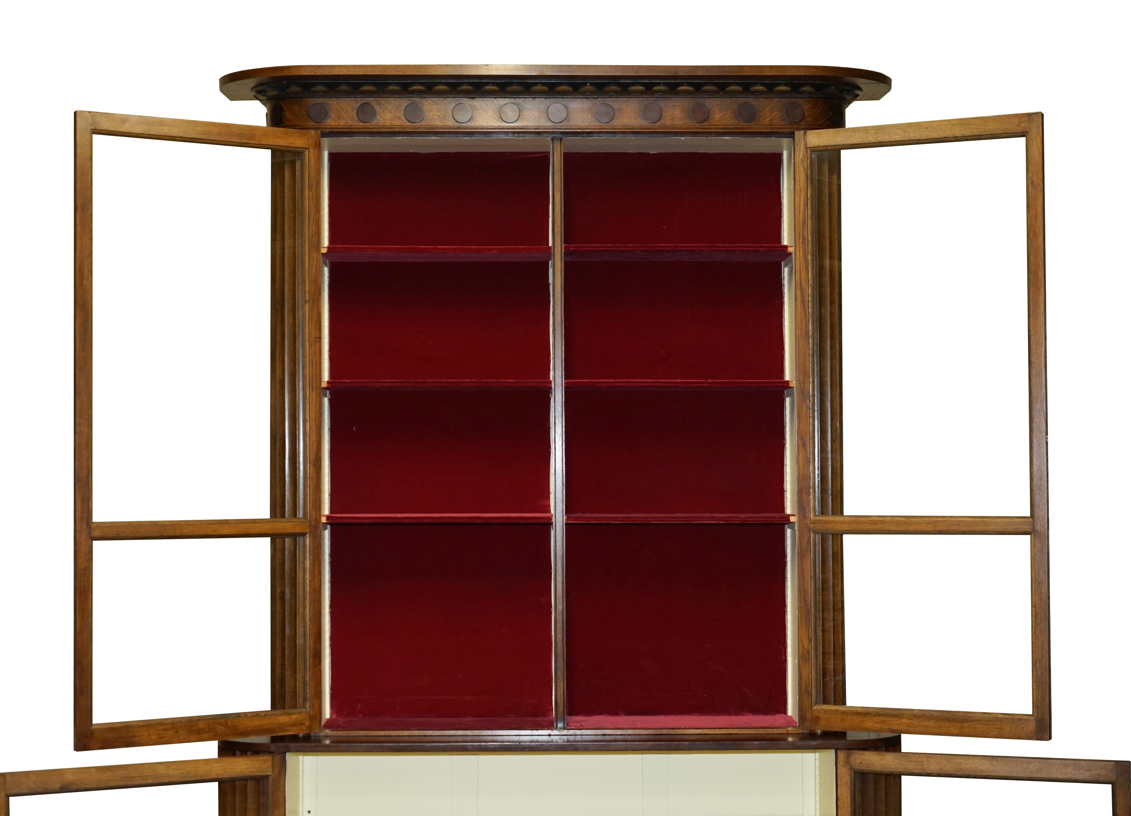 2.8 X 2.2 METER ANTIQUE SAMUEL PEPYS 1666 STYLE LIBRARY BOOKCASE PART OF SUiTE For Sale 5