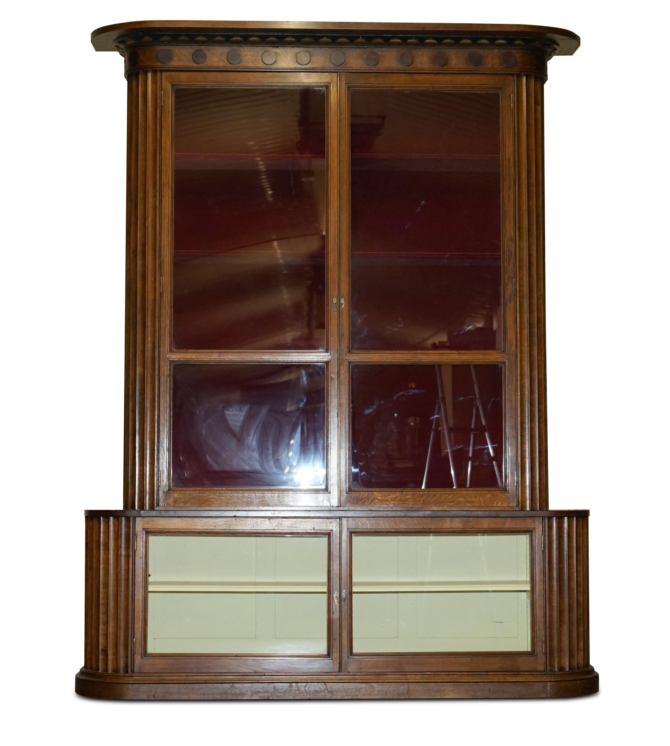 Royal House Antiques

Royal House Antiques is delighted to offer for sale this highly collectable, restored, Victorian circa 1860-1880, Pine and oak very large Library Bookcase based on the original design by Samuel Pepys 1666 which is part of a