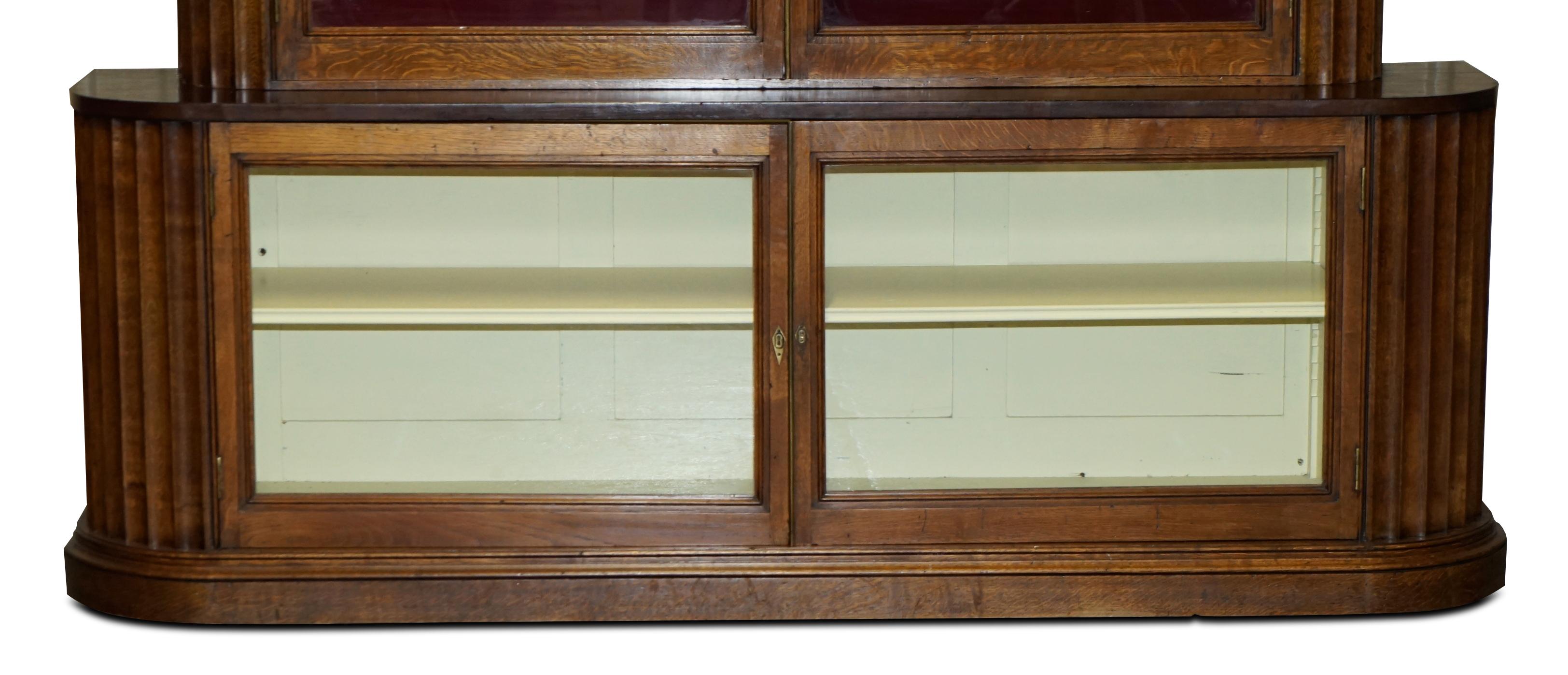 High Victorian 2.8 X 2.2 METER ANTIQUE SAMUEL PEPYS 1666 STYLE LIBRARY BOOKCASE PART OF SUiTE For Sale