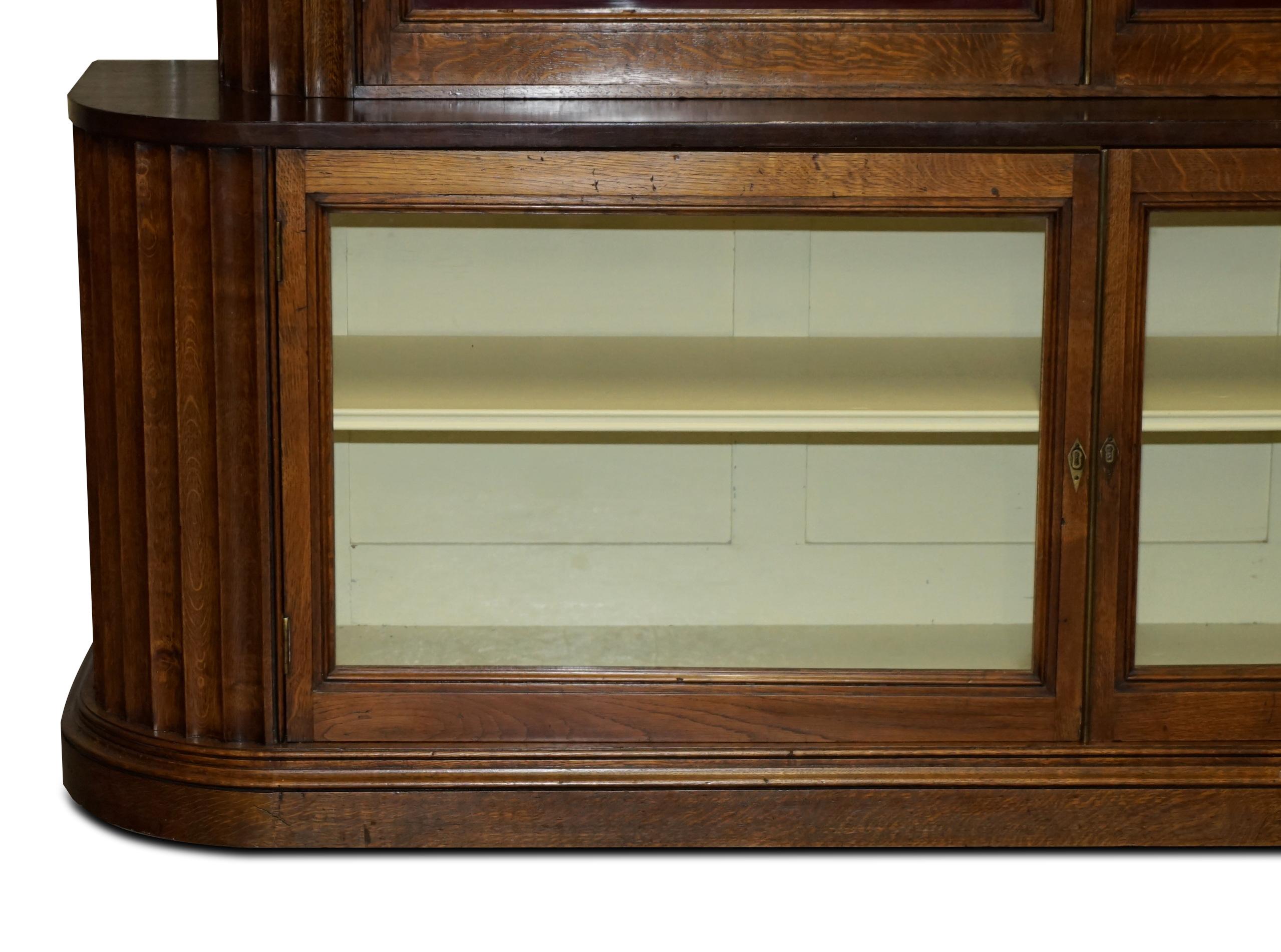 English 2.8 X 2.2 METER ANTIQUE SAMUEL PEPYS 1666 STYLE LIBRARY BOOKCASE PART OF SUiTE For Sale