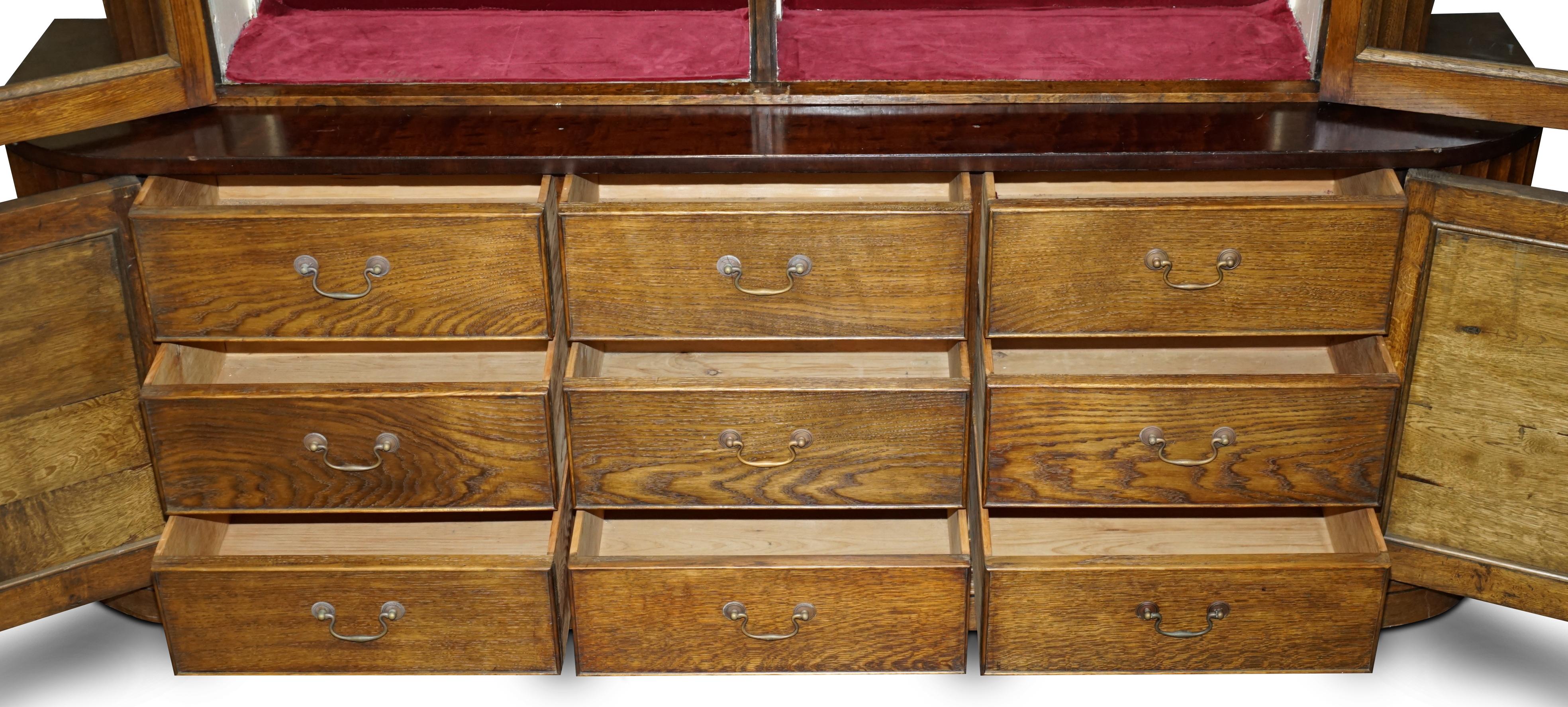 2.8 X 2.2 METER SAMUEL PEPYS 1666 STYLE LIBRARY BOOKCASE DRAWERS PART OF SUiTE For Sale 7
