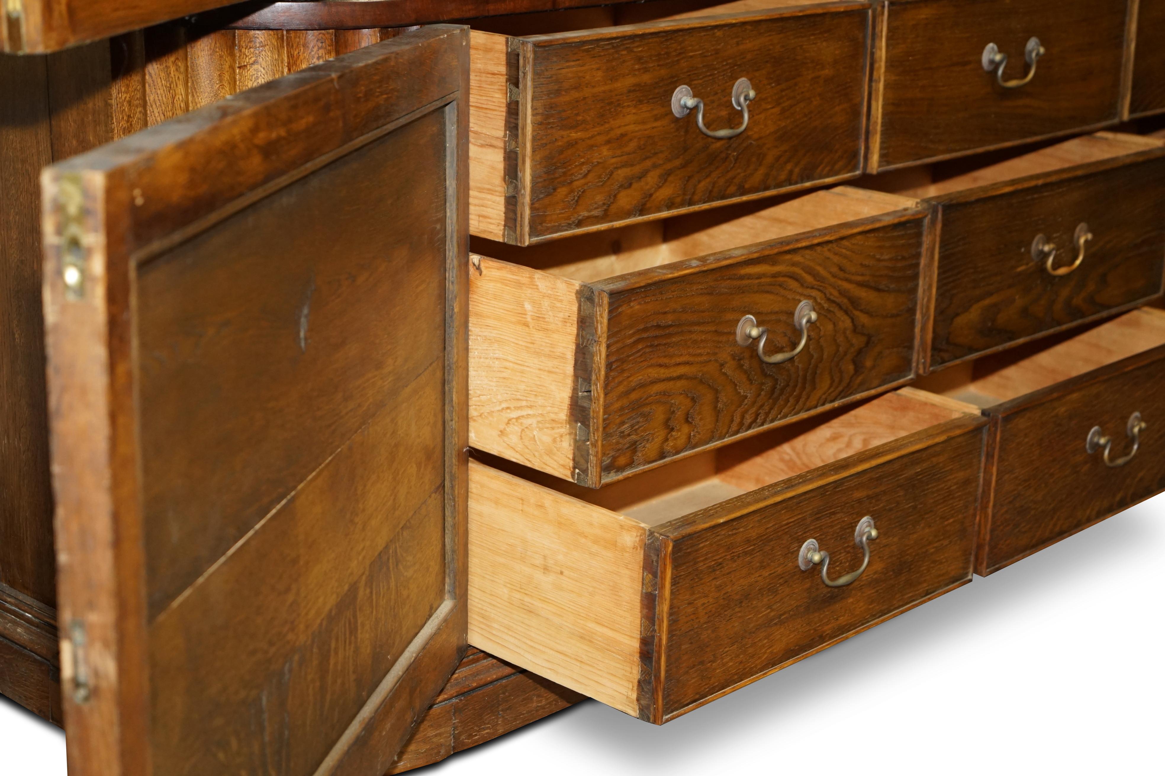 2.8 X 2.2 METER SAMUEL PEPYS 1666 STYLE LIBRARY BOOKCASE DRAWERS PART OF SUiTE For Sale 8