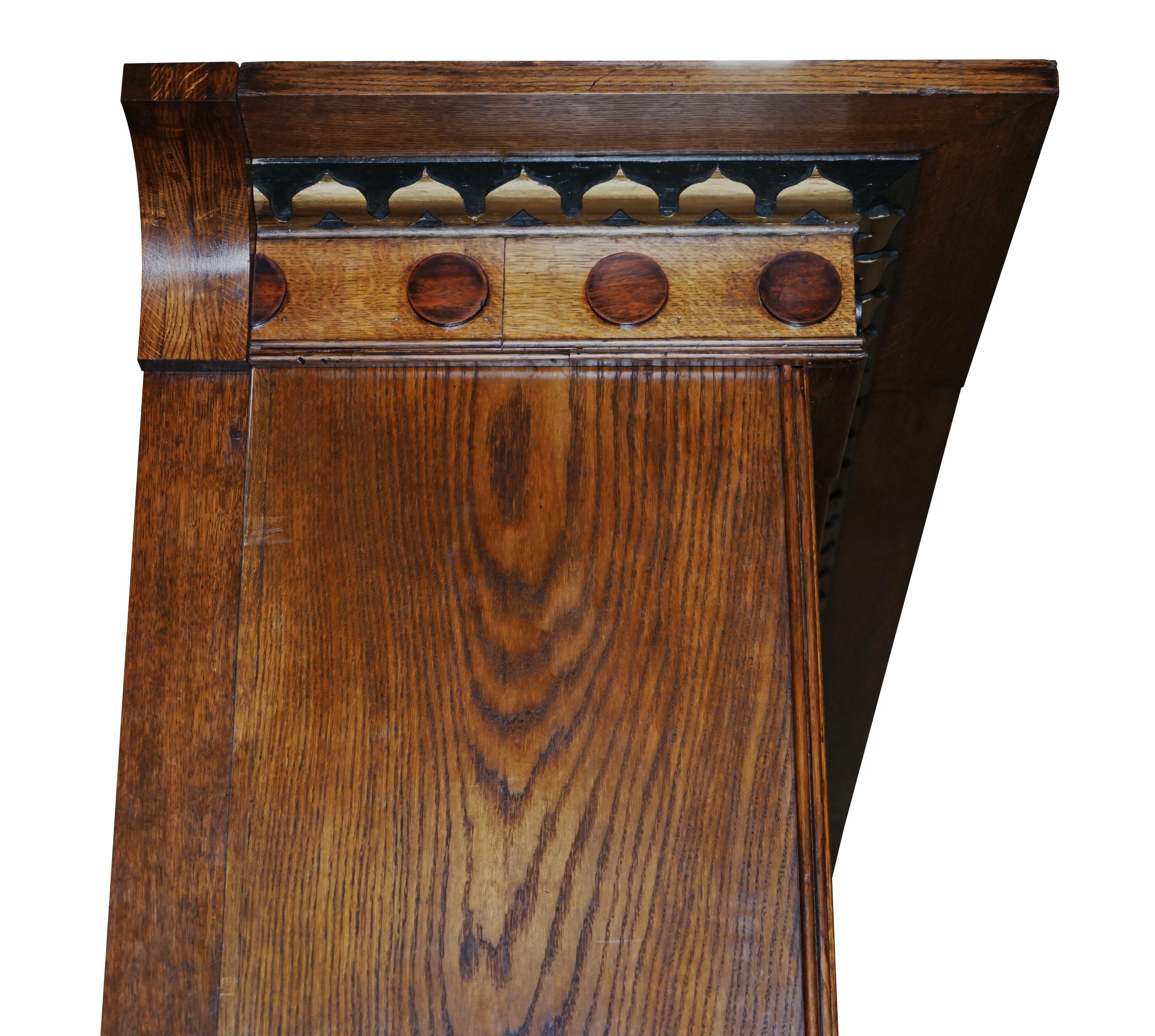 2.8 X 3.9 METER ANTIQUE SAMUEL PEPYS 1666 STYLE LIBRARY BOOKCASE PART OF SUiTE For Sale 6