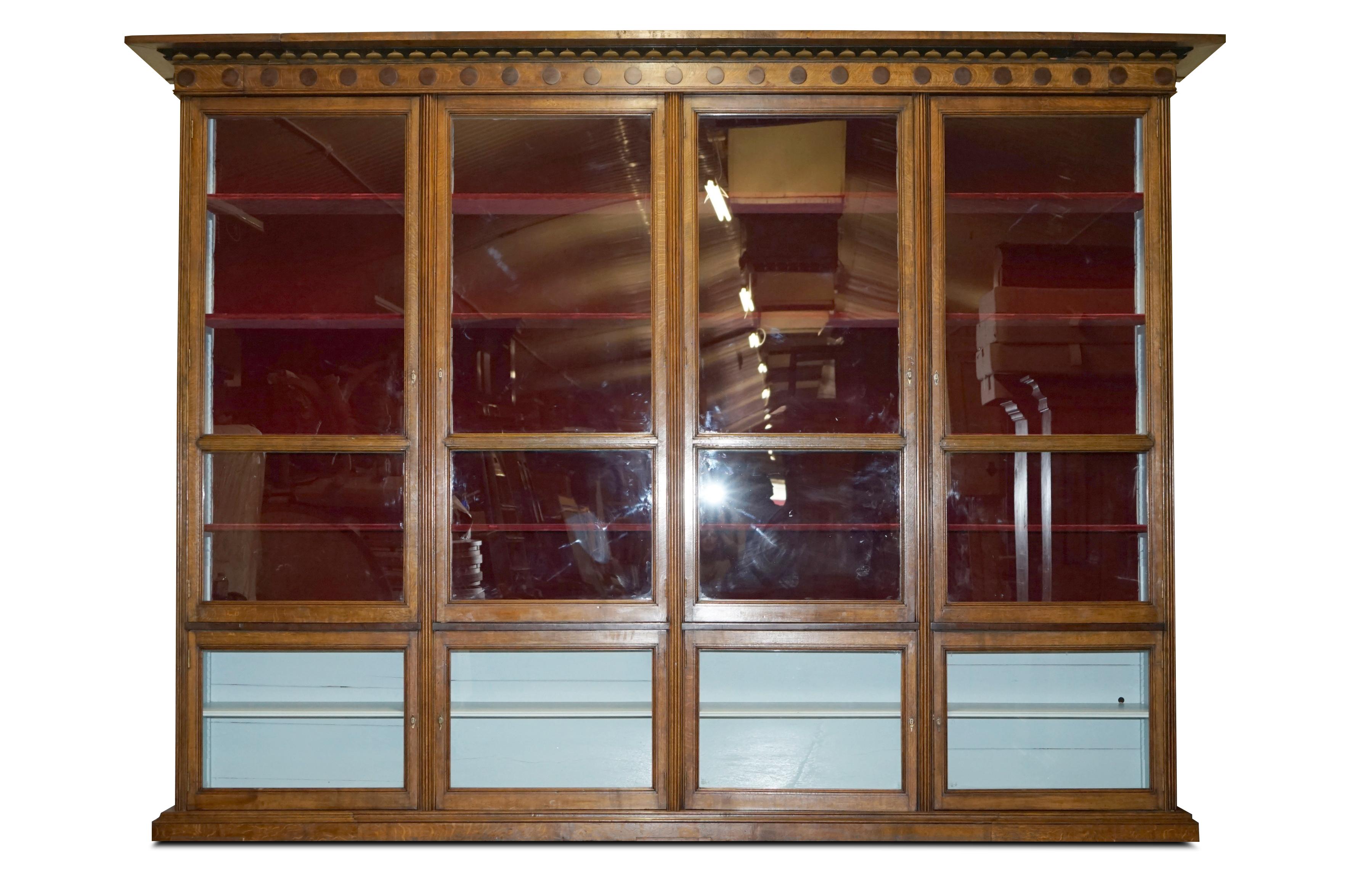 Royal House Antiques

Royal House Antiques is delighted to offer for sale this highly collectable, restored, Victorian circa 1860-1880, Pine and oak huge Library Bookcase based on the original design by Samuel Pepys 1666 which is part of a huge
