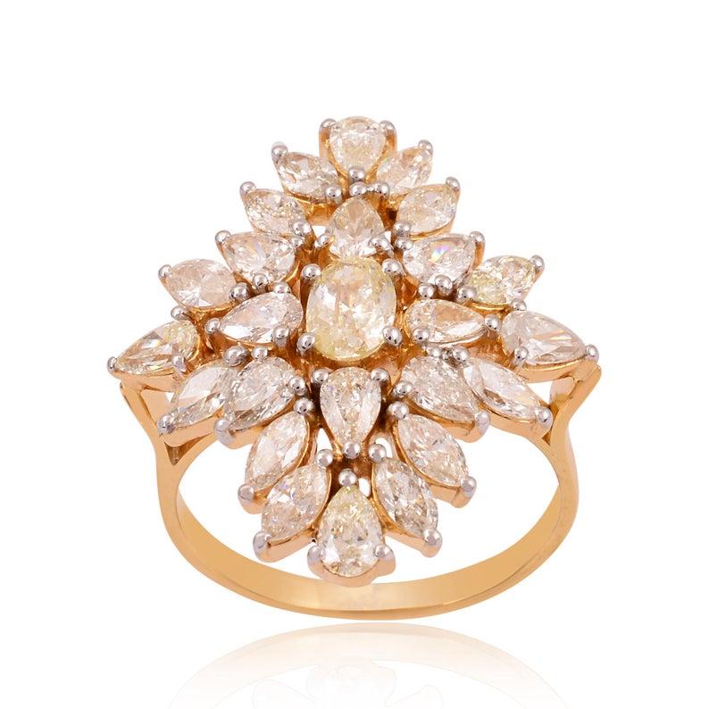 2.80 Karat Diamant-Ring aus 14 Karat Gold (Moderne) im Angebot