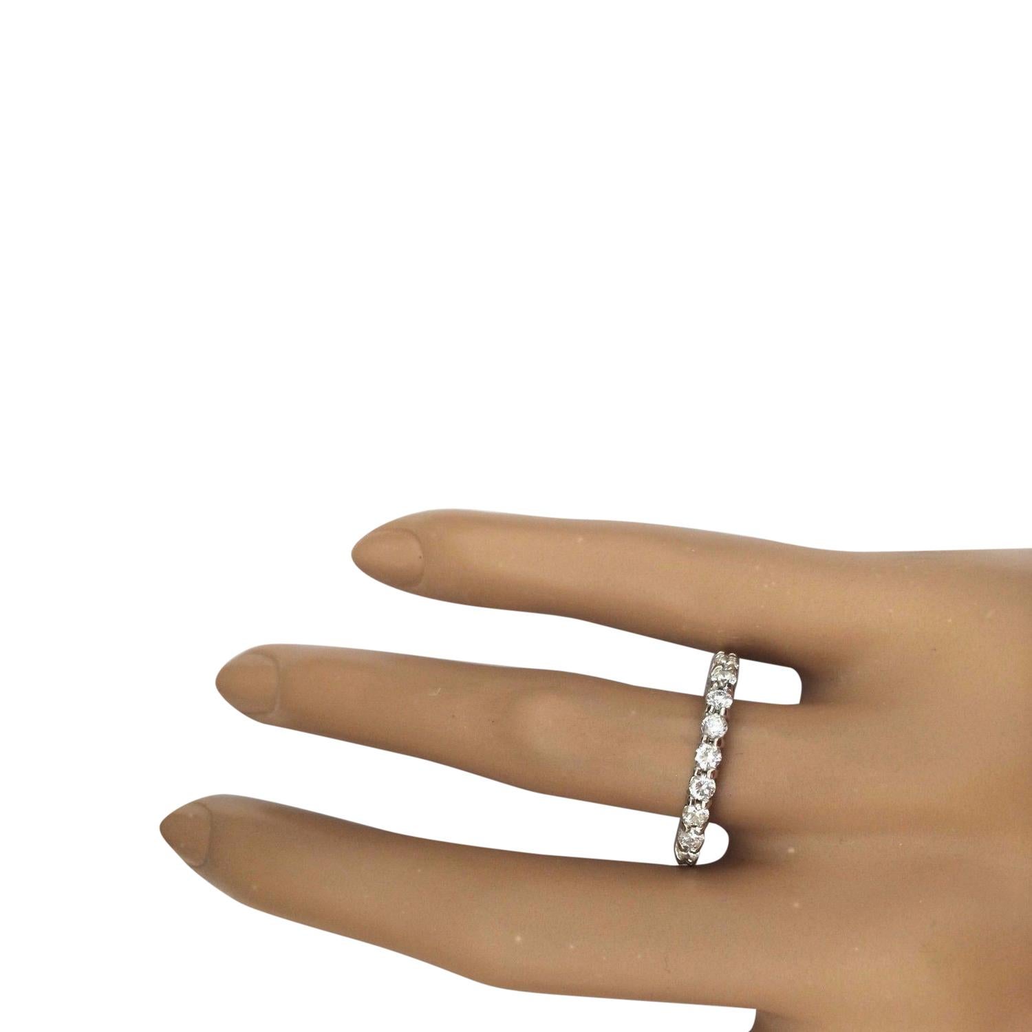Women's 2.80 Carat Diamond Eternity Ring 14 Karat Solid White Gold  For Sale