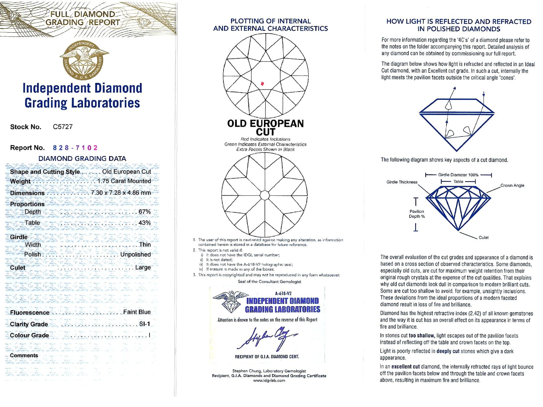 Verlobungsring mit 2,80 Karat Diamant und Platin-Cluster im Angebot 5