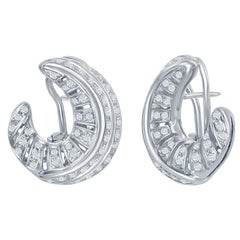 2.80 Carat Diamond Italian Earrings White Gold