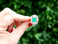 2.80 Carat Emerald and 2.75 Carat Diamond Yellow Gold Cocktail Ring