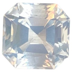 2.80 Carat Loose Faceted Milky Quartz Stone Asscher Cut Natural African Gemstone