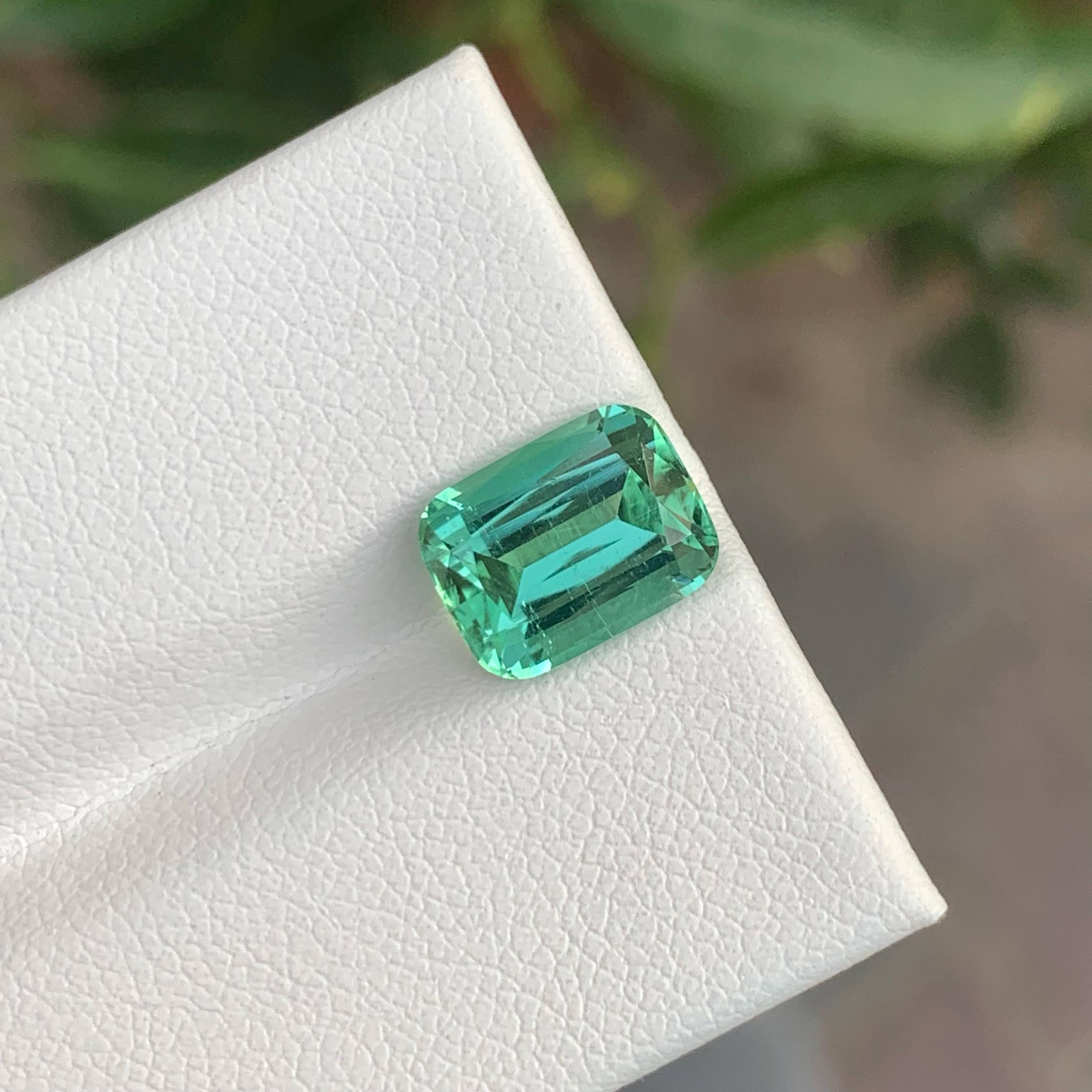 2,80 Karat Lose Mintgrüner Turmalin Stein Kissenschliff Afghanischer Edelstein für Damen oder Herren im Angebot