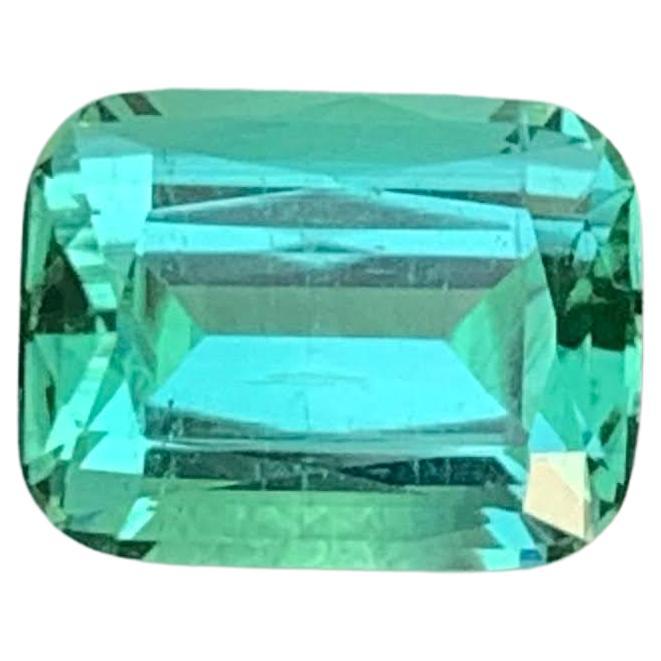 2.80 Carat Loose Mint Green Tourmaline Stone Cushion Cut Afghan Gemstone