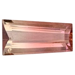 2.80 Carat Natural Loose Bi Color Tourmaline Trapezoid Shaped Africa Gemstone