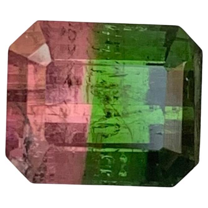 2.80 Carat Natural Loose Bi Colour Tourmaline Emerald Shape Gemstone