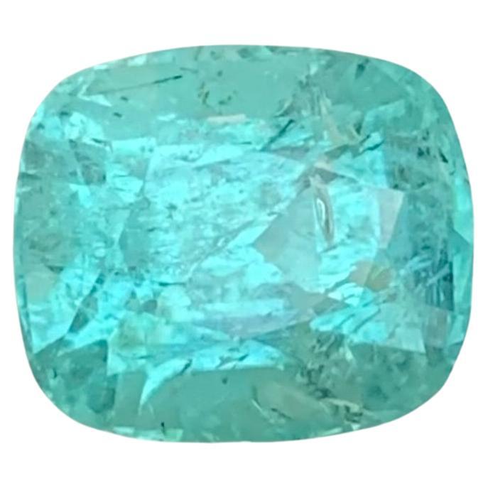 2.80 Carat Natural Rich Color Seafoam Loose Tourmaline Cushion Shape Gem