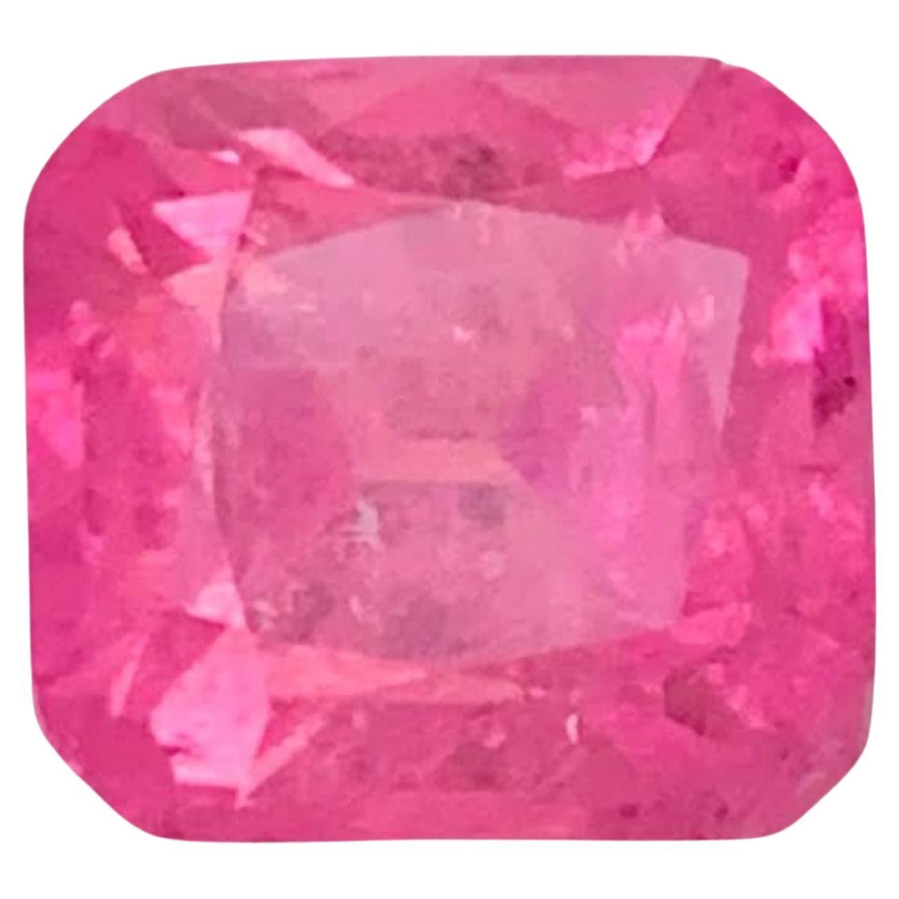 2,80 carati di tormalina rosa calda naturale sfusa con taglio a cuscino Gemma afgana