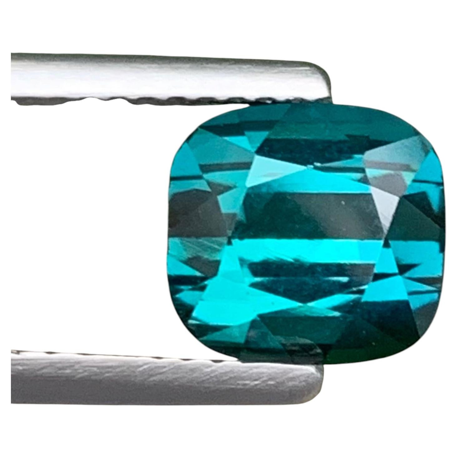 2.80 Carat Natural Loose Ink Blue Tourmaline Cushion Cut Gemstone