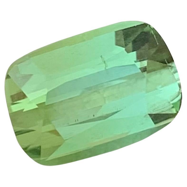 2.80 Carat Natural Loose Light Green Tourmaline Cushion Shape Gem For Jewellery