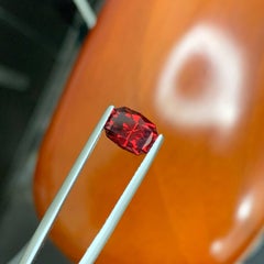 2.80 Carat Natural Loose Red Garnet Stone Scissors Cut Tanzanian Gemstone