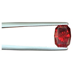2.80 Carat Natural Loose Red Garnet Stone Scissors Cut Tanzanian Gemstone