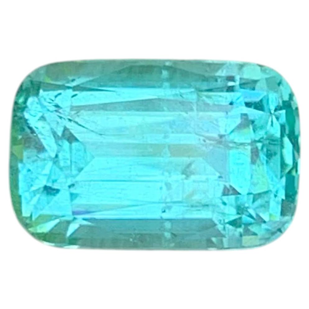 2.80 Carat Natural Loose Seafoam Tourmaline Stone Cushion Cut Afghan Gemstone