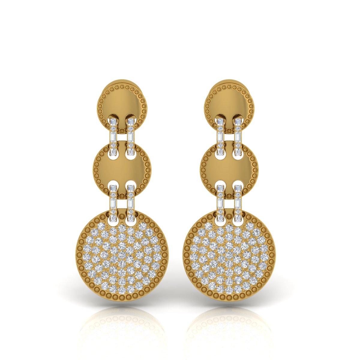 Cast from 18-karat gold, these exquisite earrings are handset with 2.80 carats of sparkling diamonds.

FOLLOW SPECTRUM JEWELS storefront to view the latest collection & exclusive pieces. Spectrum Jewels is proudly rated as a Top Seller on 1stdibs