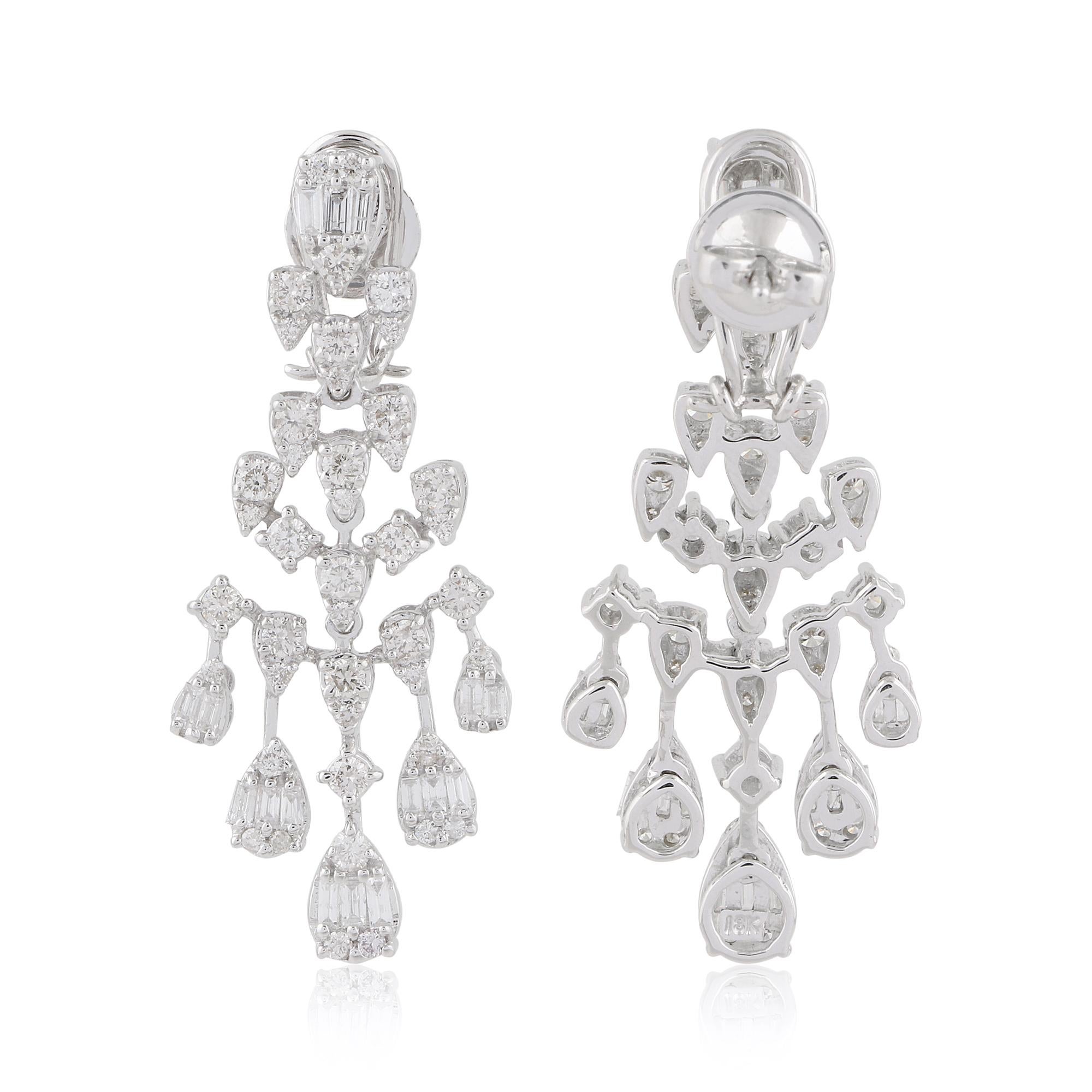 Item Code :- SEE-1237A
Gross Wt. :- 12.68 gm
18k White Gold Wt. :- 12.12 gm
Natural Diamond Wt. :- 2.80 Ct. ( AVERAGE DIAMOND CLARITY SI1-SI2 & COLOR H-I )
Earrings Size :- 32 mm approx.

✦ Sizing
.....................
We can adjust most items to