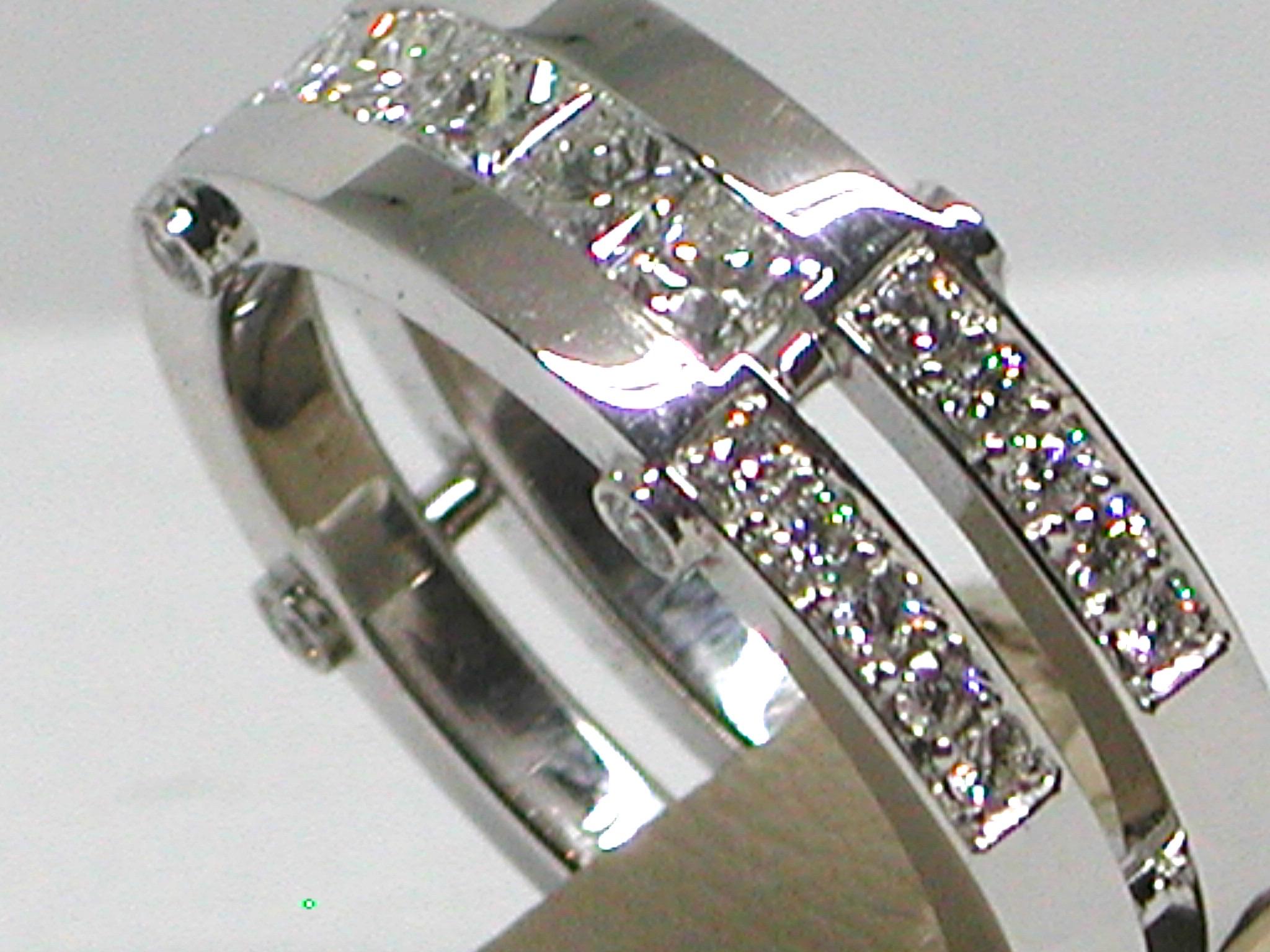 2.80 Carat White Gold Princess Cut Diamond Men's Ring 2
