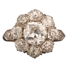 2,80 Karat Diamanten Französischer antiker Ring