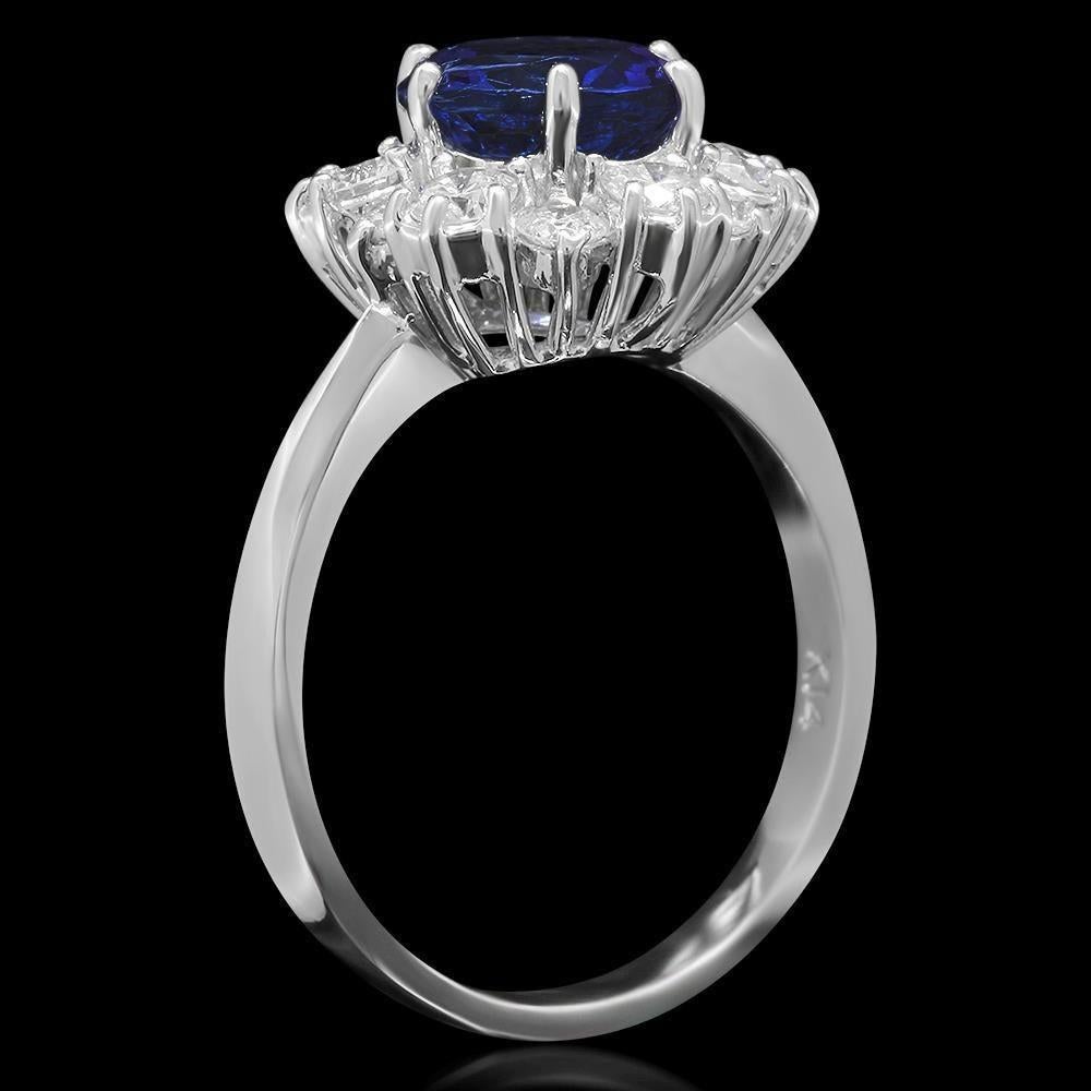 2.80 Carats Natural Tanzanite and Diamond 14K Solid White Gold Ring

Total Natural Tanzanite Weight is: Approx. 1.90 Carats 

Tanzanite Measures: Approx. 8.00 mm

Natural Round Diamonds Weight: Approx. 0.90 Carats (color G-H / Clarity SI1-SI2)

Ring