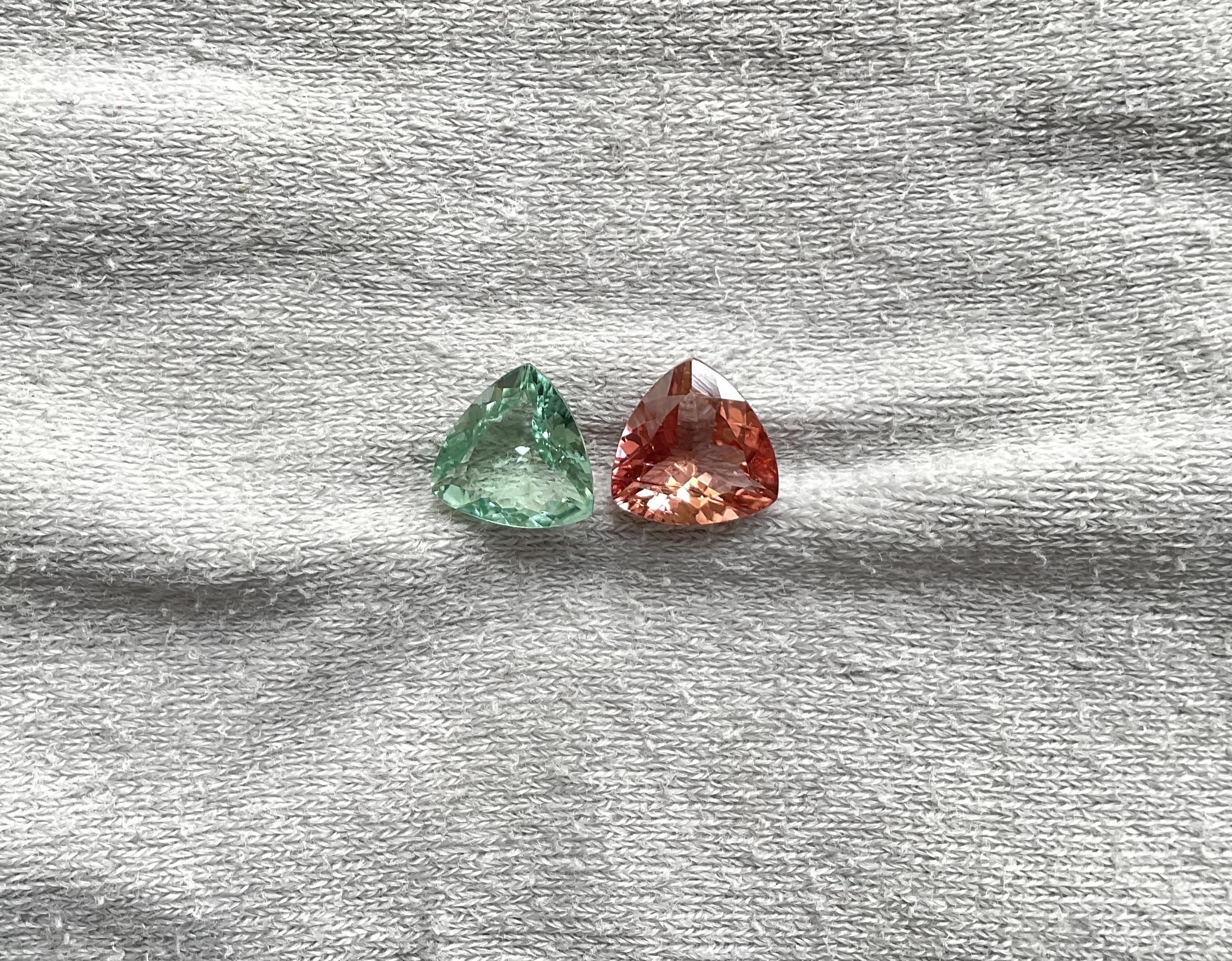 2.80 Carats Tourmaline Trillion 2 Pcs Faceted Cut stone Top Quality Natural gem

Pierre précieuse - Tourmaline
Poids - 2,80 carats
Forme - Trillion
Taille -  3.5x8 MM
Pièces - 2