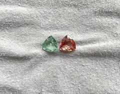 2.80 Carats Tourmaline Trillion 2 Pcs Faceted Cut stone Top Quality Natural gem