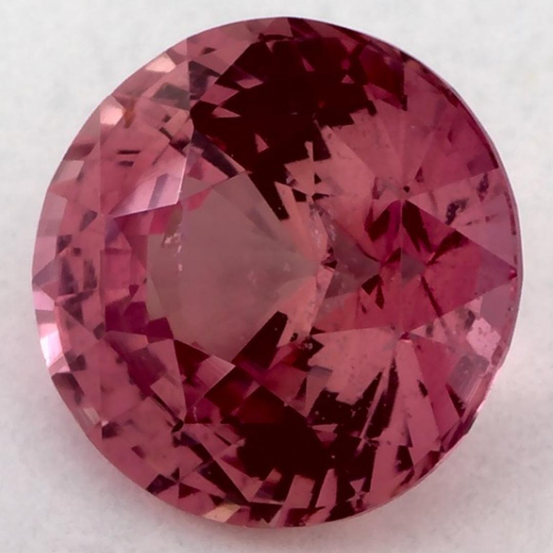 Round Cut 2.80 Ct Pink Sapphire Round Loose Gemstone For Sale