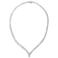 28.00 Carat Diamond Tennis Necklace
