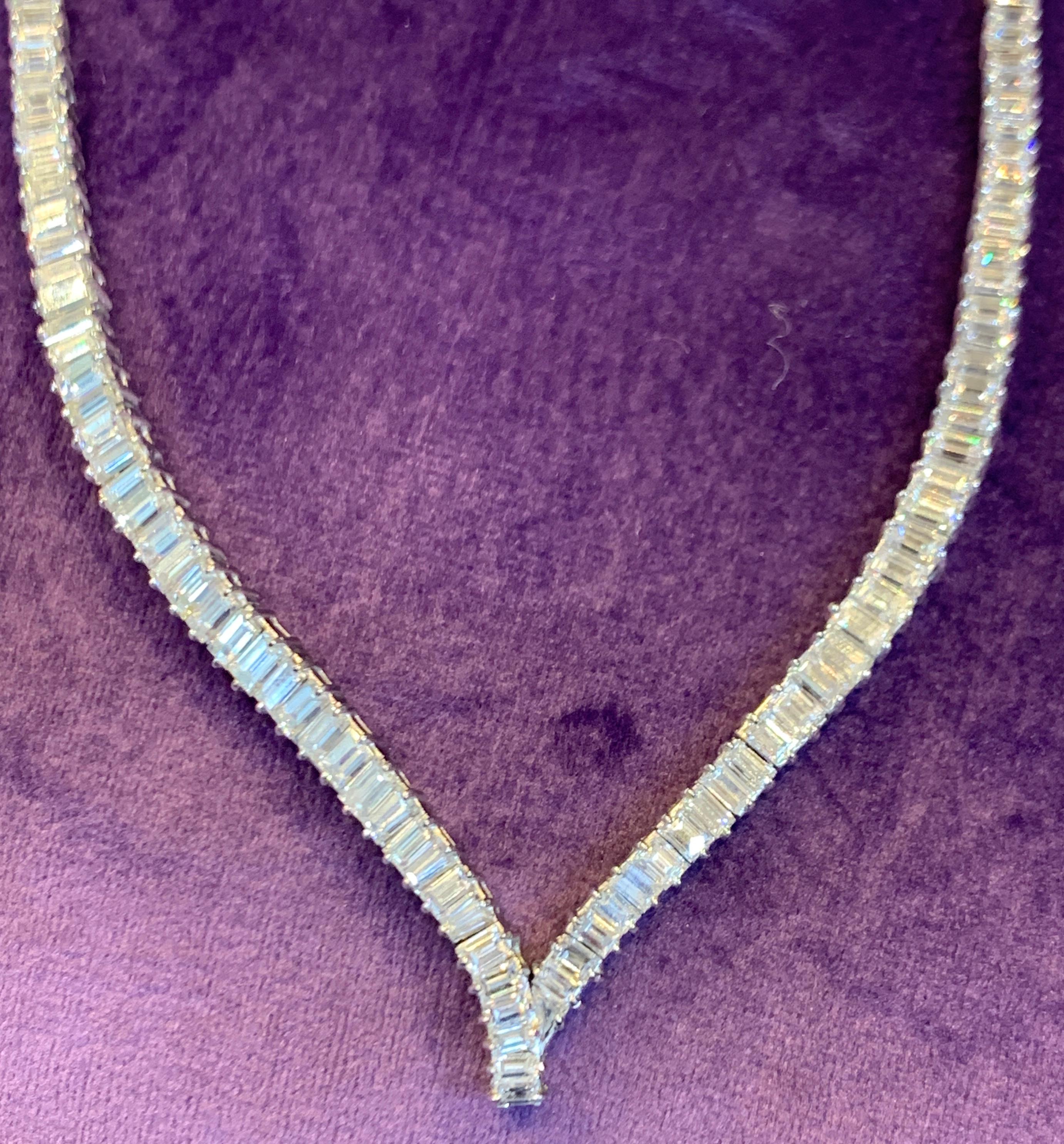 28.00 Carat Diamond Tennis Necklace 1