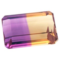 28.05 Carat Emerald-Cut Natural Ametrine Loose Gemstone