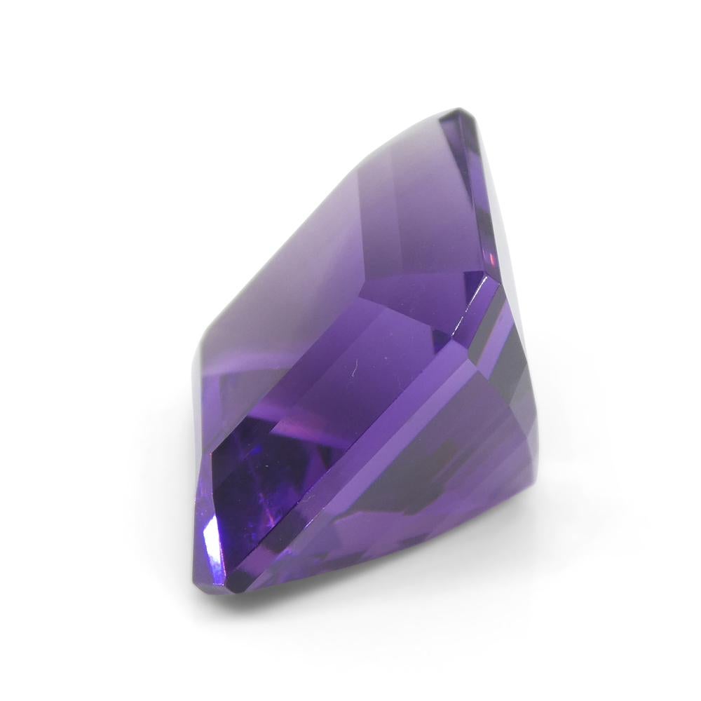 28.09ct Square Purple Amethyst from Uruguay en vente 5