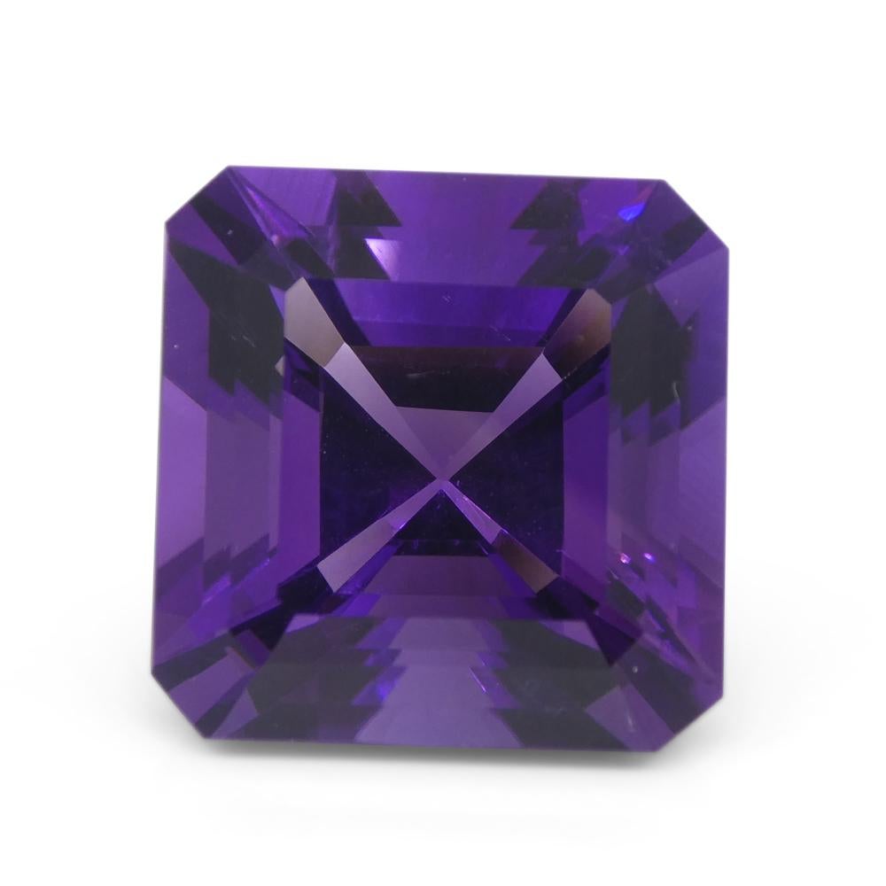 28.09ct Square Purple Amethyst from Uruguay en vente 7