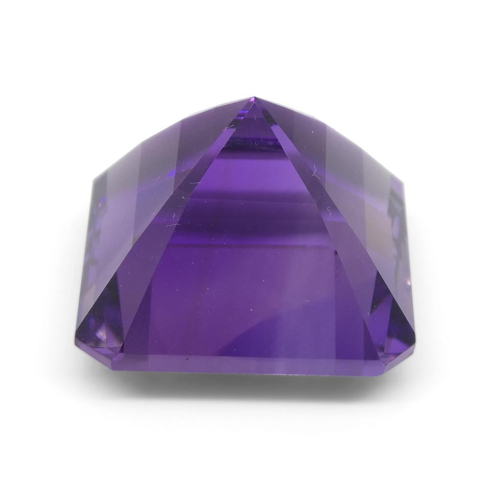 28.09ct Square Purple Amethyst from Uruguay In New Condition For Sale In Toronto, Ontario