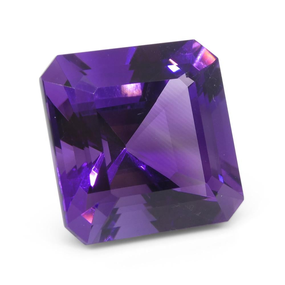 28.09ct Square Purple Amethyst from Uruguay For Sale 1