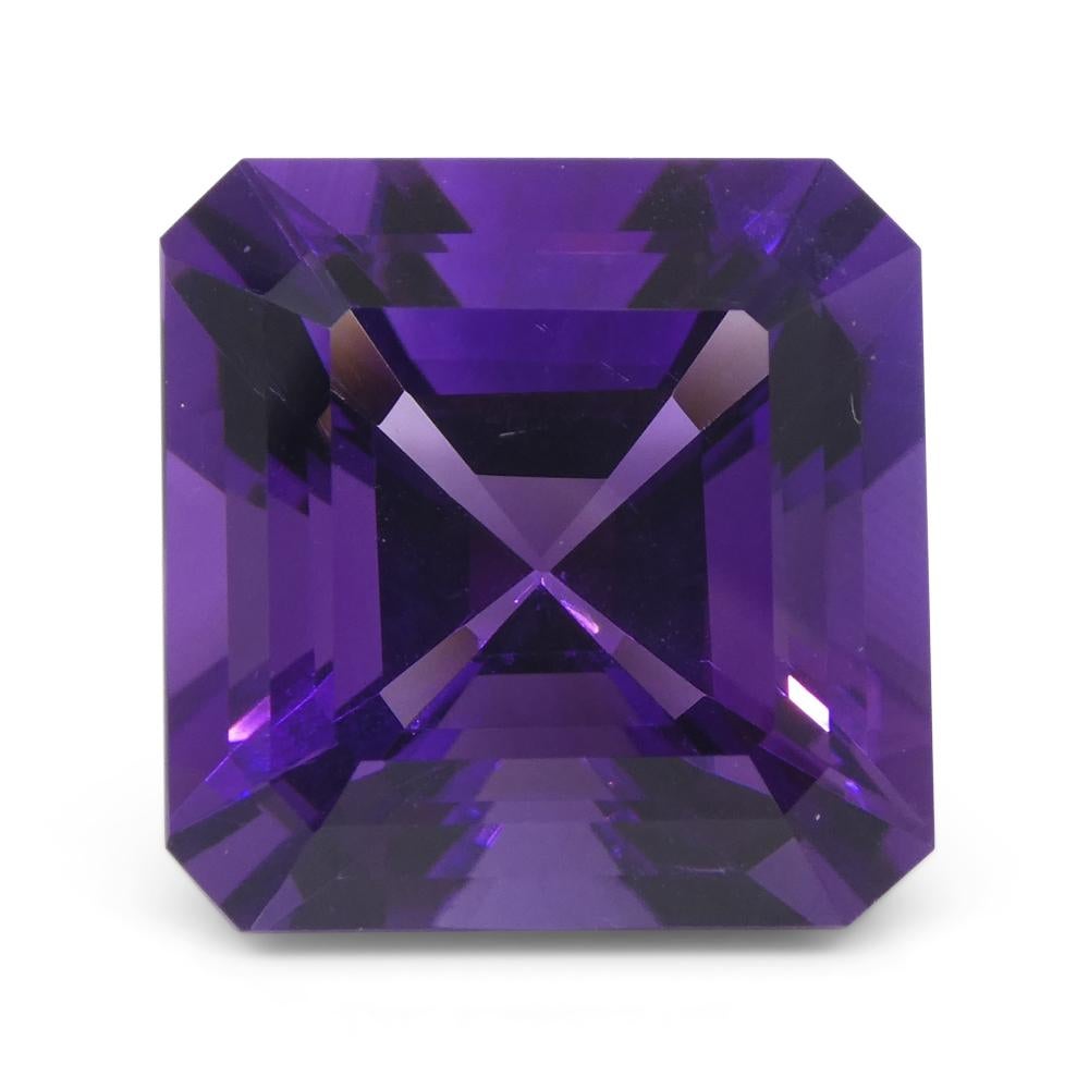28.09ct Square Purple Amethyst from Uruguay For Sale 2