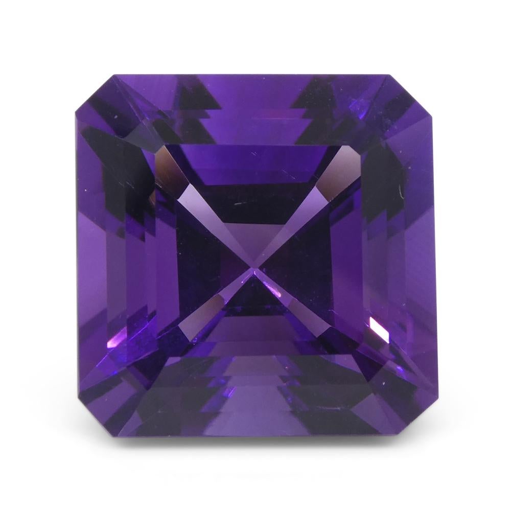 28.09ct Square Purple Amethyst from Uruguay en vente 2