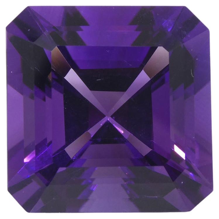 28.09ct Square Purple Amethyst from Uruguay For Sale