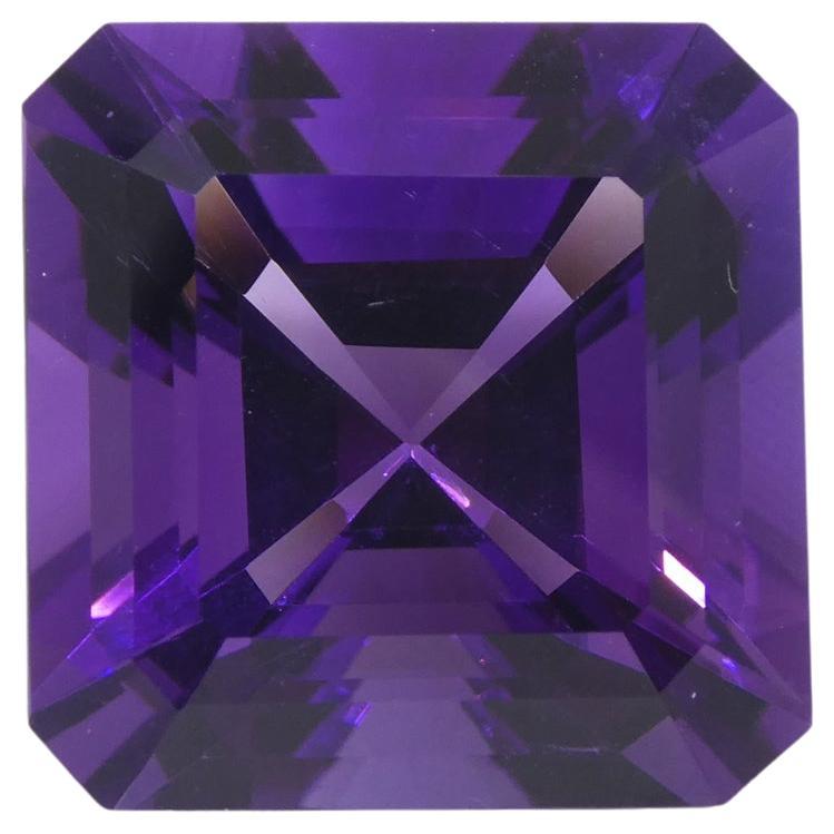 28.09ct Square Purple Amethyst from Uruguay en vente