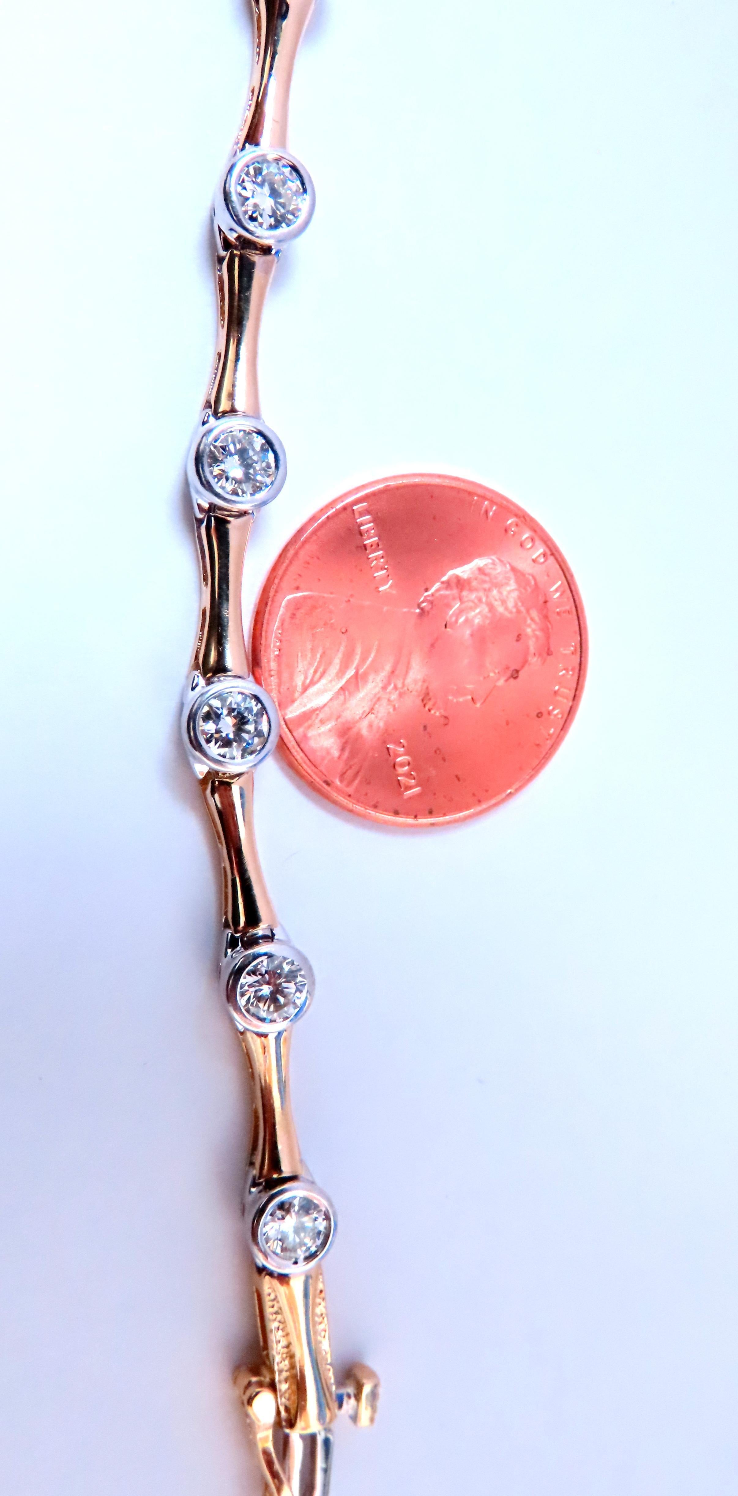 2.80ct Diamanti Nature montati a filo Bracciale A Link 14kt 12637 In condizioni Nuovo in vendita a New York, NY