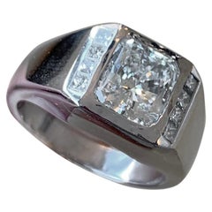 Vintage 2.81 Carat Men's Diamond Ring