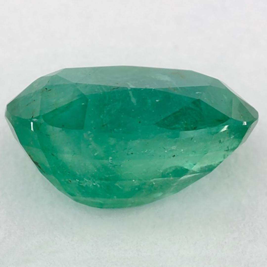 2.81 Ct Emerald Oval Loose Gemstone In New Condition For Sale In Fort Lee, NJ