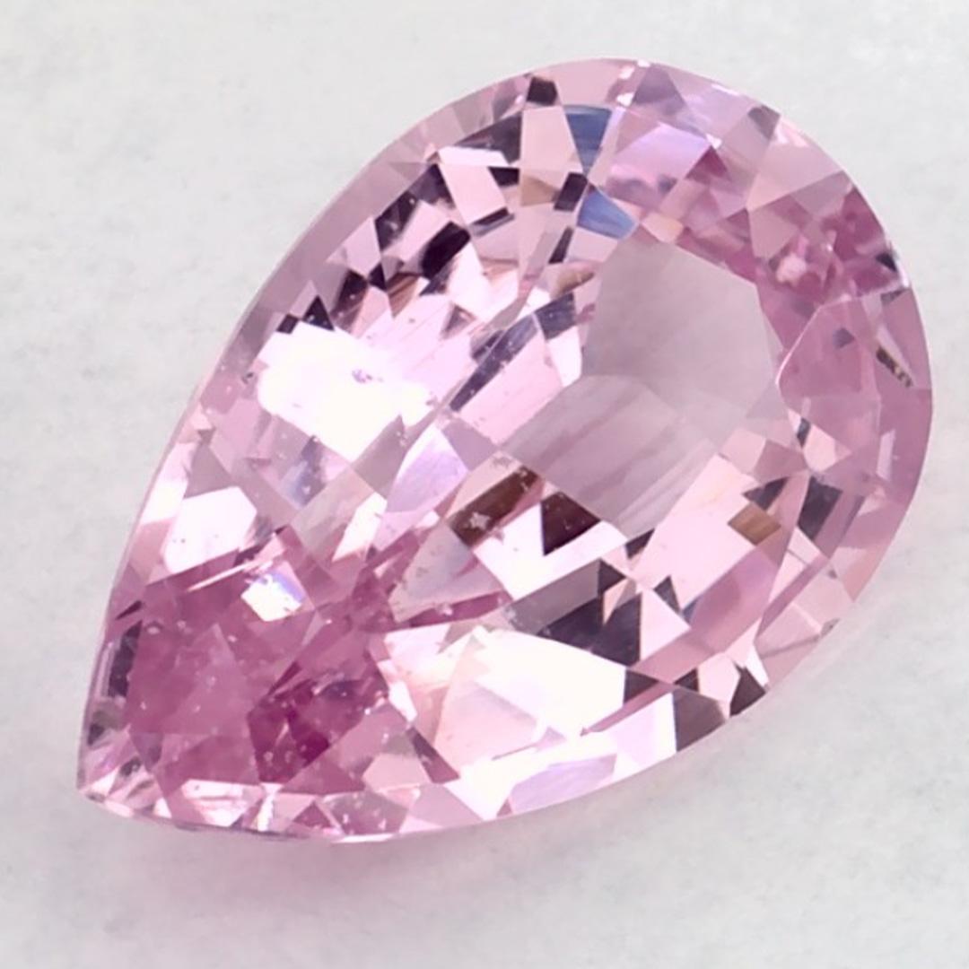 Taille poire 2.81 Ct Pink Sapphire Pear Loose Gemstone (pierre précieuse en vrac) en vente