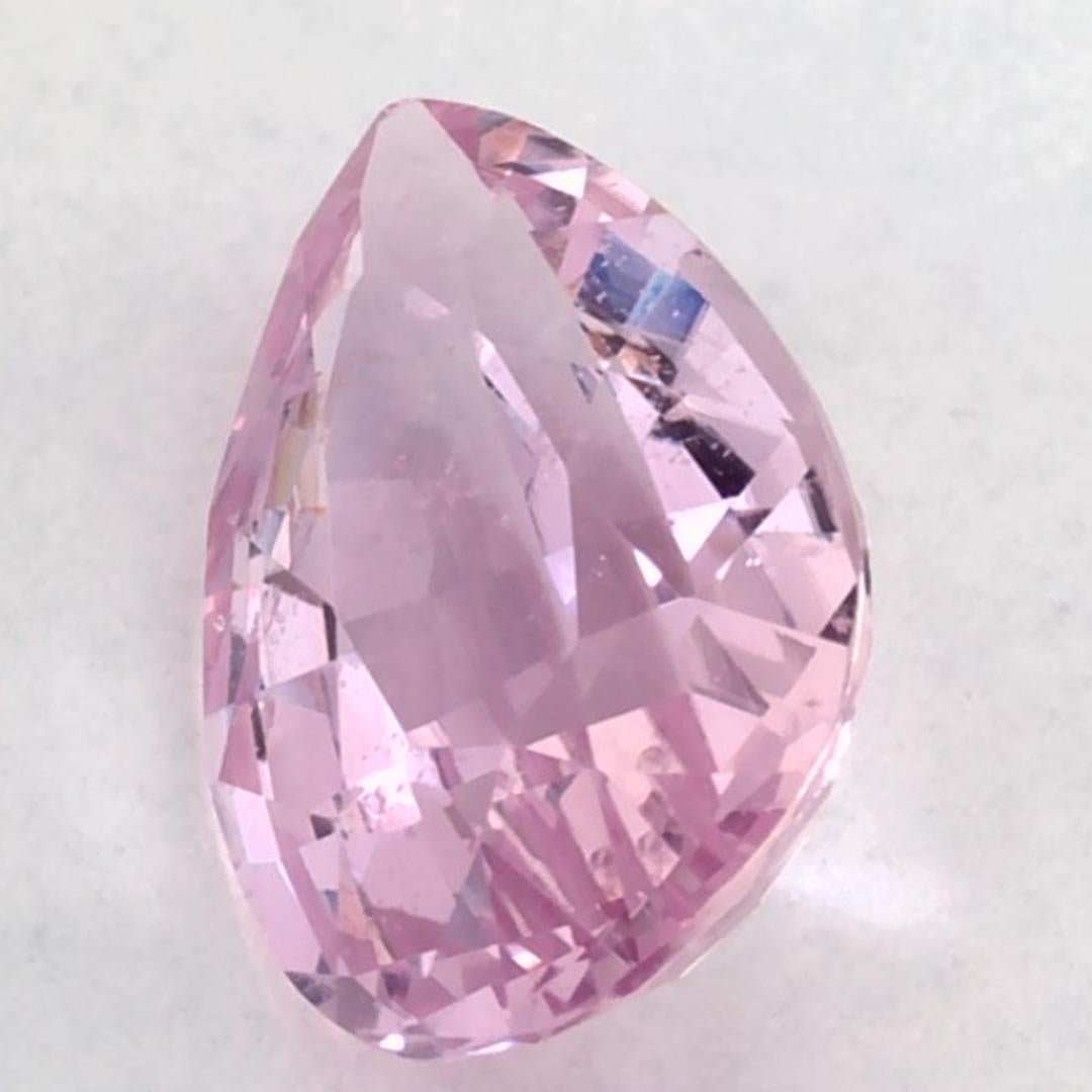 2.81 Ct Pink Sapphire Pear Loose Gemstone (pierre précieuse en vrac) Pour femmes en vente